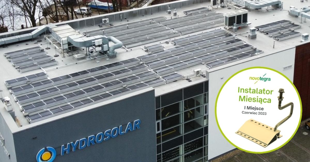 Zdjęcie zwycięskiego projektu instalacji fotowoltaicznej na dachu w Bydgoszczy w konkursie "Instalator miesiąca"