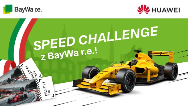 Speed Challenge konkurs z Huawei i BayWa. Na grafice bolid